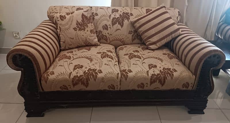 7 seater sofa set + sofa cover + 7 cushions 2