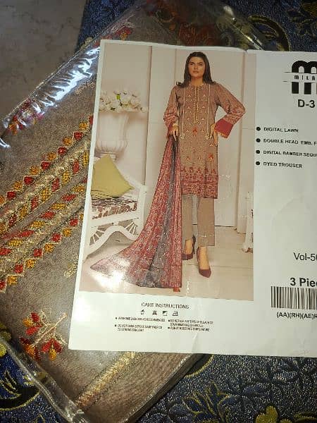 Embroidered shirt with Embroidered bamber dupatta 3