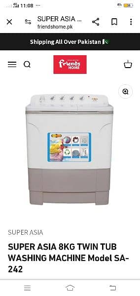 super Asia washing machine for sale 0