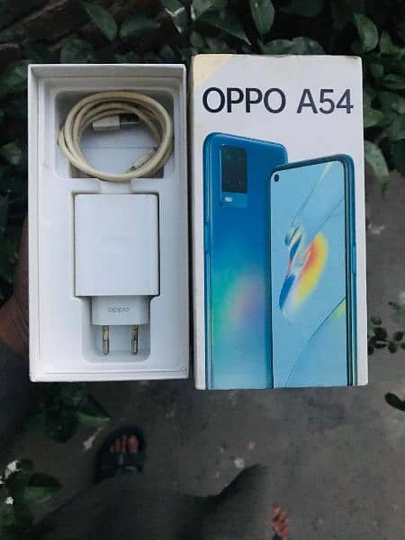 Oppo a54 4+128 full box original charger condition 10/10 8