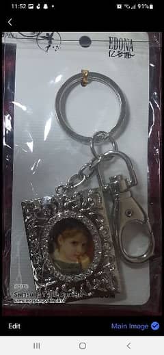 Imported key chain,heart shape with photo adjustment,