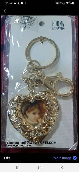 Imported key chain,heart shape with photo adjustment, 2