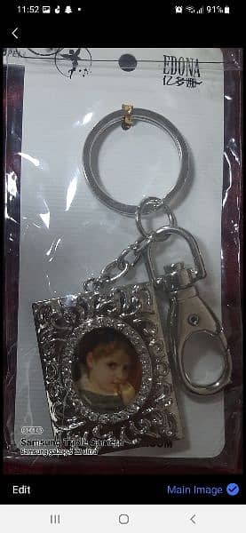 Imported key chain,heart shape with photo adjustment 3