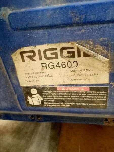 RIGGID RG4600 2.8kv genetor 1