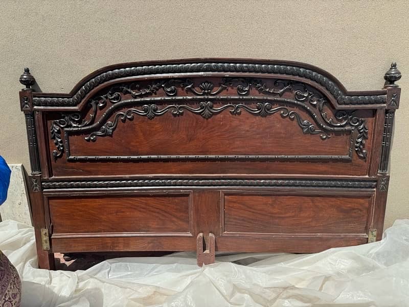 chinioti style solid wood king bed for sale 1