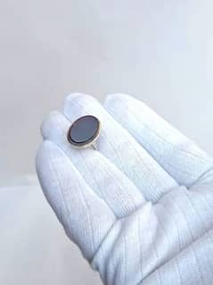 Yemni aqeeq handmade pure silver ring