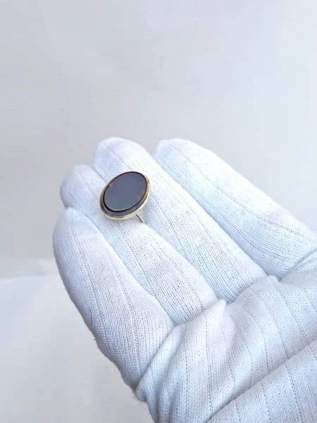 Yemni aqeeq handmade pure silver ring 0