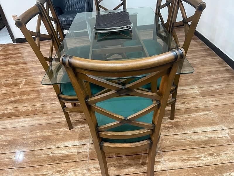 two sets of dinning tables with 6 chairs & three set Center for sale 8