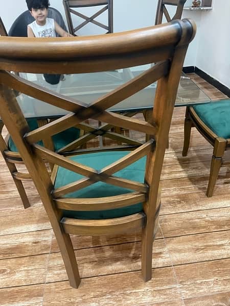 two sets of dinning tables with 6 chairs & three set Center for sale 10