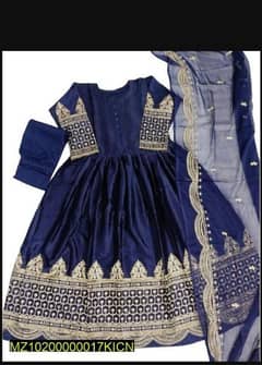 womens stitched shamoz silk embroidered suit