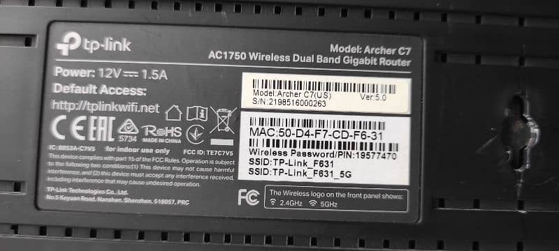 TP Link Archer C7 Ac1750 router for sale 4