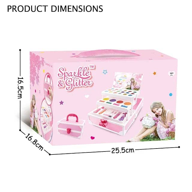 Custom Children Pretend Play Make Up Toy Portable Cosmetics BoxMakeup 0