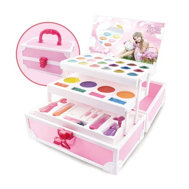 Custom Children Pretend Play Make Up Toy Portable Cosmetics BoxMakeup 1