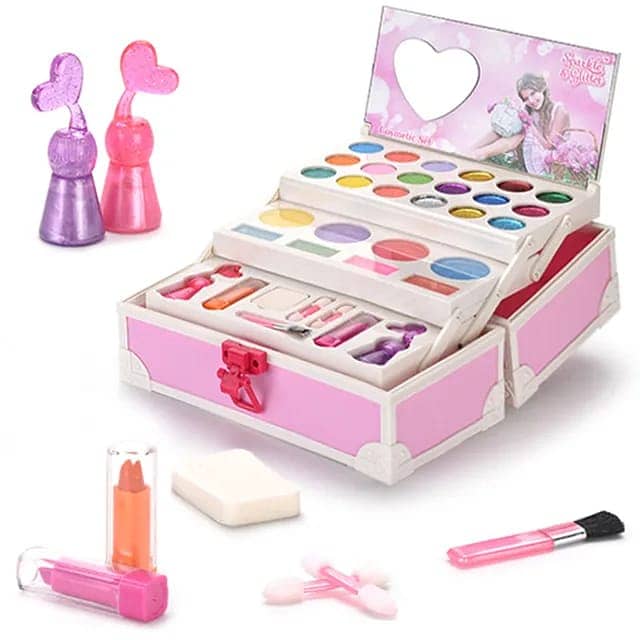 Custom Children Pretend Play Make Up Toy Portable Cosmetics BoxMakeup 5
