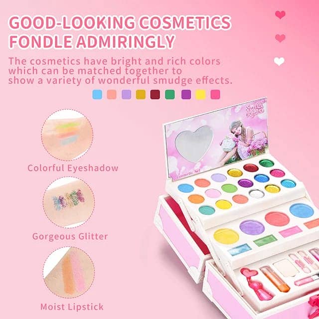 Custom Children Pretend Play Make Up Toy Portable Cosmetics BoxMakeup 7