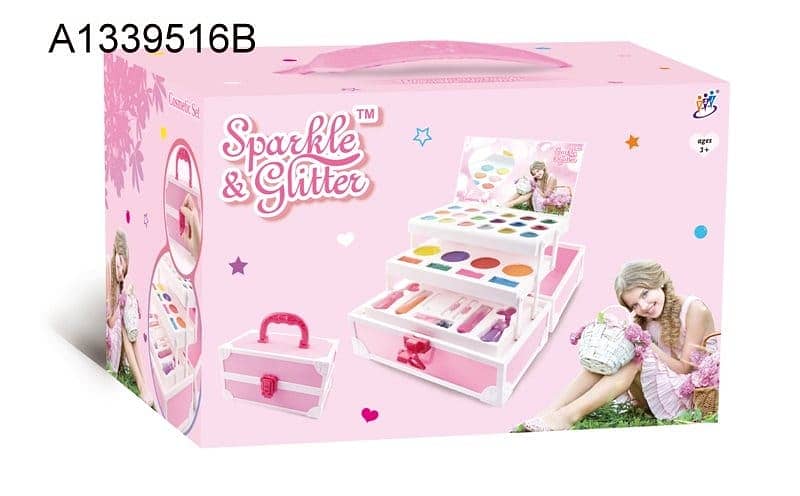 Custom Children Pretend Play Make Up Toy Portable Cosmetics BoxMakeup 11