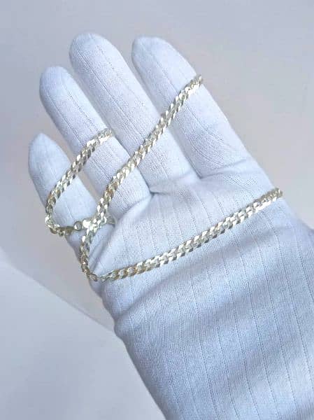 new arrival of pure silver ittalian chains for boys 1