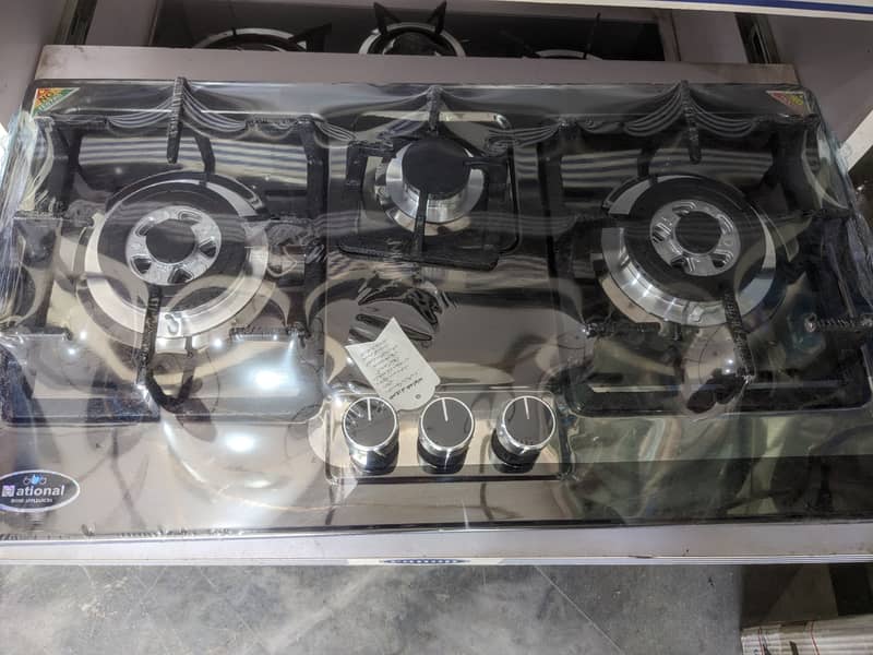 National 3 Burner Gas Hob 6