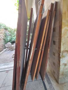 wooden doors and wash basen and commode