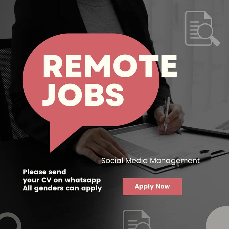 Remote chat support job open for all genders 0