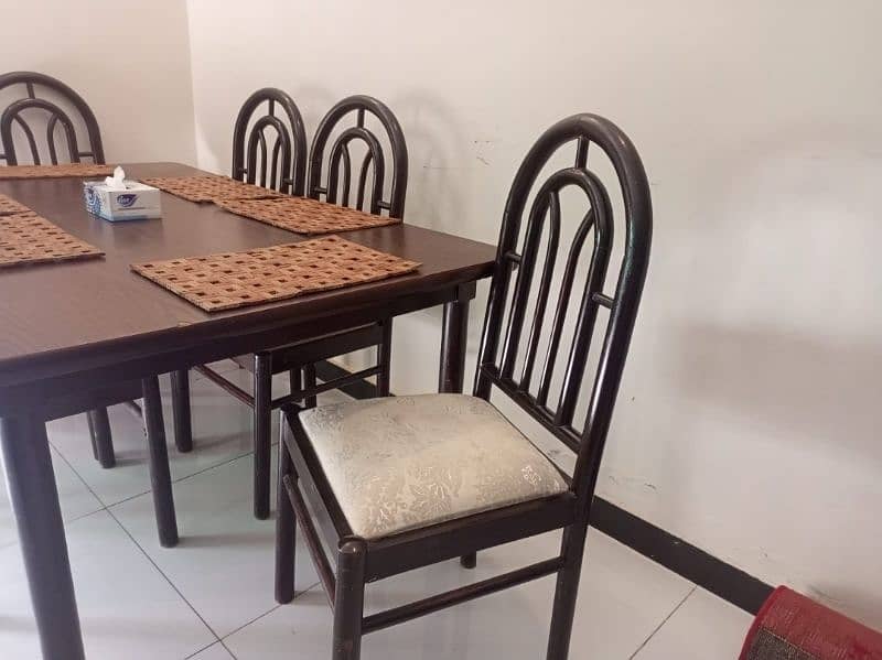 Vintage Dining Table With 6 Chairs Durable & Long Lasting Wood 3
