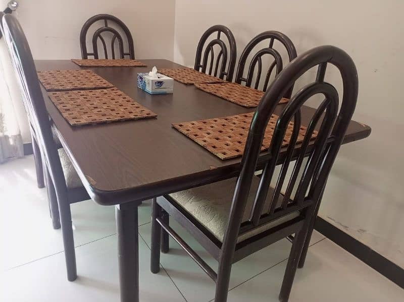 Vintage Dining Table With 6 Chairs Durable & Long Lasting Wood 4