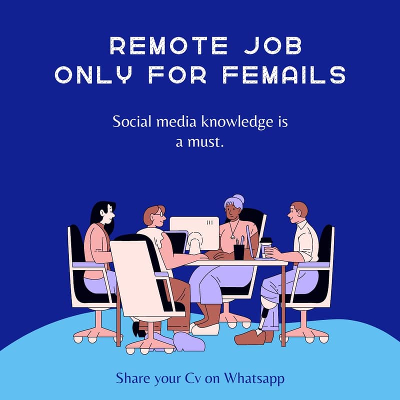 Remote chat support job open Only for females 0