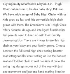 ingenuity High Chair 0