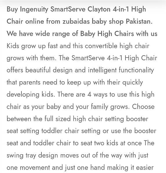 ingenuity High Chair 0