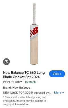 cricket bat New balance Tc 660 original English willow slightly used