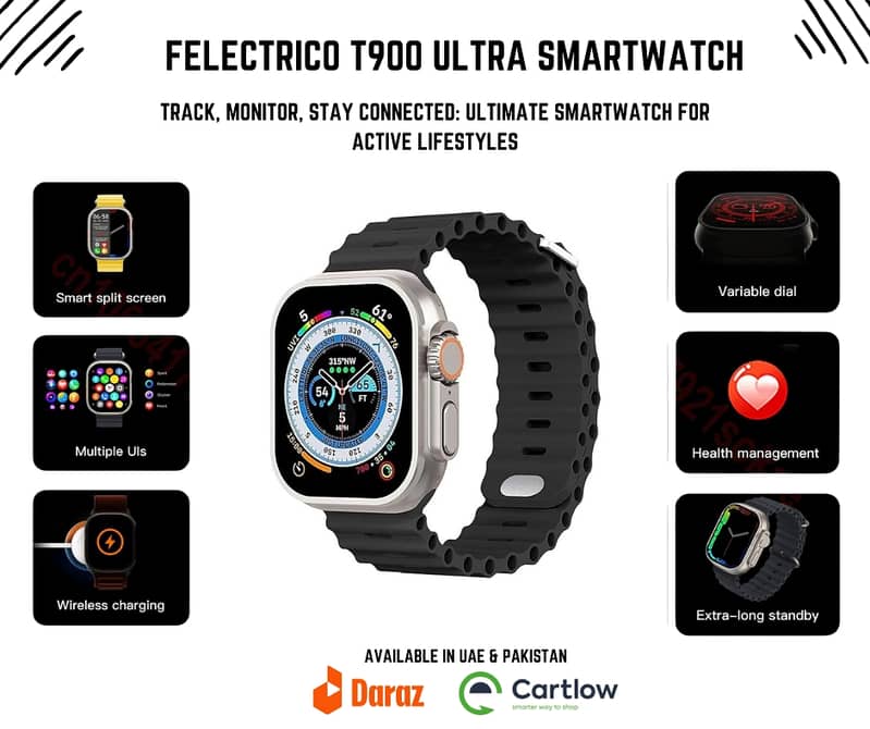 Felectrico : T900 Series 8, T900 Pro Ultra Smart Watch 1