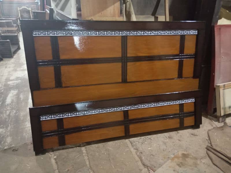 Double bed king size wooden brand new. 8