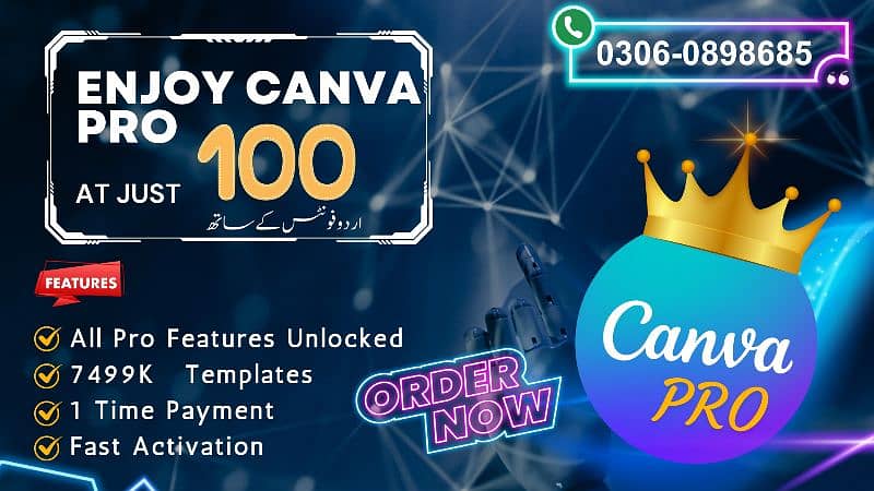 Canva Pro at 100/- | Real Canva Pro with guarantee 0