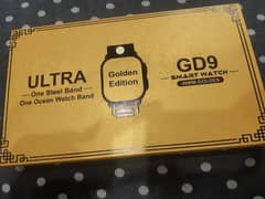 new gd9 ultra pro smart watch golden edition with straps lock