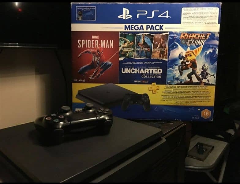 Ps4 Slim 500 Gb With Original Controller And Game 0