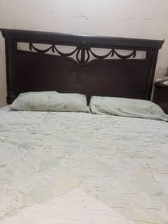 Wooden double bed with Mattress