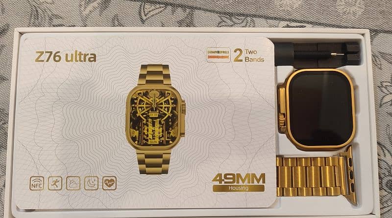 High Class Golden Smart watch with all functions 4