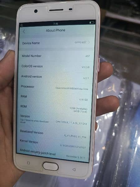 oppo a57 4/64 lush condition with box 5