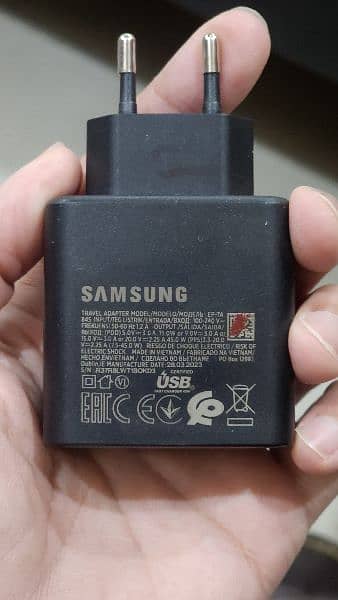 samsung original 100% charger adapter 45w with 2.0 sign 1