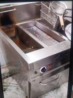 double tank fryer with basket