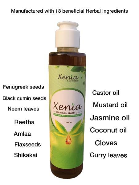 Xenia Herbal Hair Oil - 120 or 200ml Bottles 1