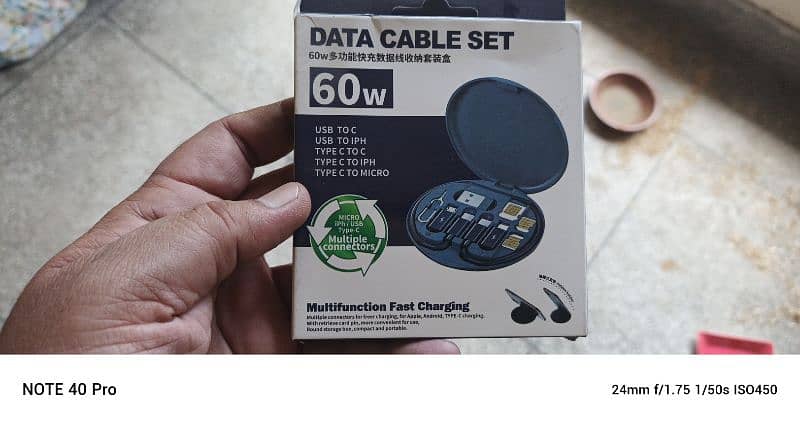 Mobile data cable set compatible with all phones 0