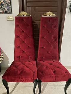 Maroon Crown Chairs