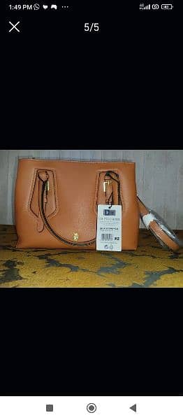 Original imported US Polo Forest Double Handle PU Tan Unused brand new 0