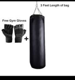 Boxing bag and gloves