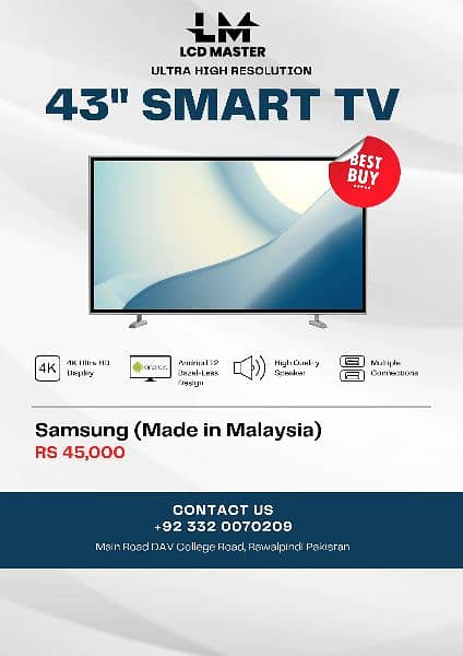 43" Smart LED TV 1