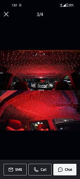 Roof Projector Star Lights Car LED 3