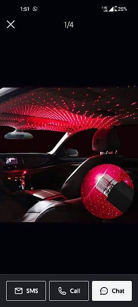 Roof Projector Star Lights Car LED 4
