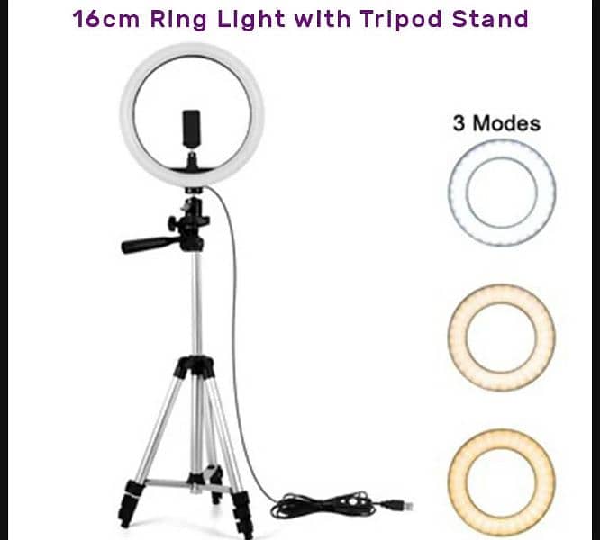 Standard Quality 16 inchs Ring light with Feet tripod stand. 1