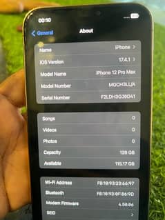 I phone 12 pro max 128 gb Pta approved